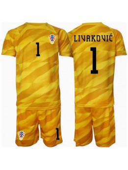 Billige Kroatia Dominik Livakovic #1 Keeper Hjemmedraktsett Barn EM 2024 Kortermet (+ Korte bukser)